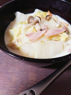 【簡単】とろ〜り白菜のミルクスープ-レシピのメイン写真