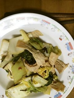 白菜の漬物と豚肉炒め-レシピのメイン写真