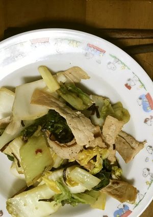 白菜の漬物と豚肉炒め-レシピのメイン写真