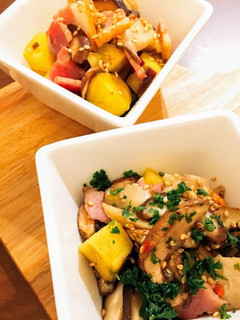 簡単!きのことベーコンのホットサラダ-レシピのメイン写真
