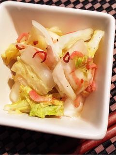 やみつき干しえびと白菜のピリ辛浅漬け-レシピのメイン写真