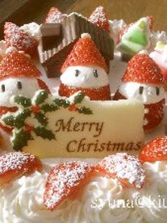 2007★苺サンタのクリスマスケーキ-レシピのメイン写真