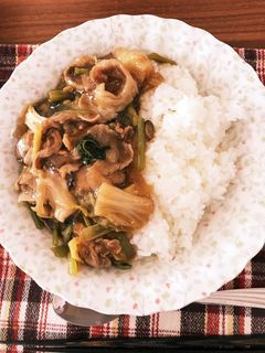 白菜と豚肉のあんかけ中華丼風-レシピのメイン写真
