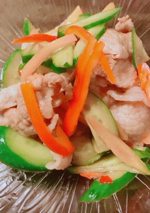 豚肉と彩り野菜のピリ辛！爽やか和え物-レシピのメイン写真