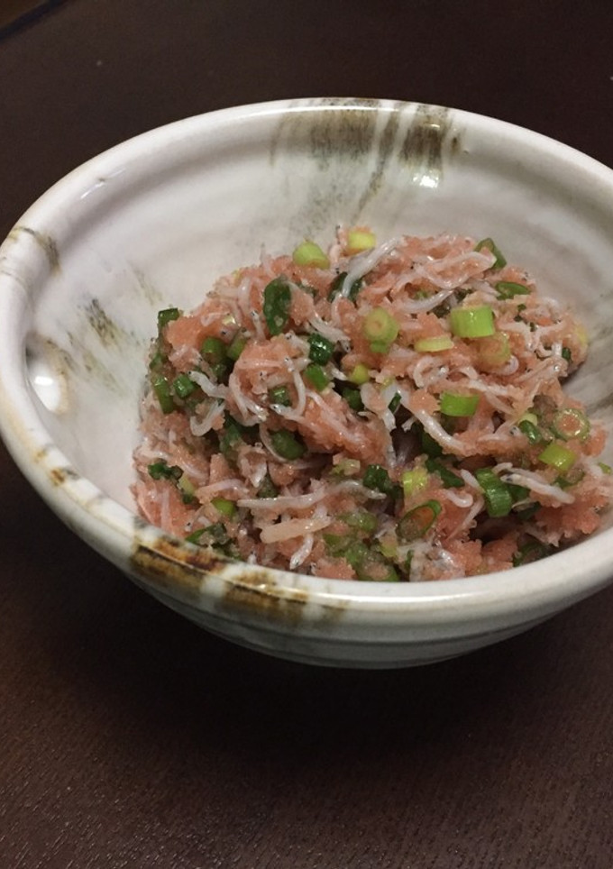 ご飯のお供☆たらこ・しらす・小ねぎ和え-レシピのメイン写真
