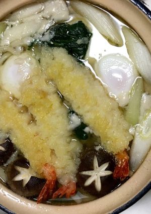 市販の出汁でご馳走鍋焼きうどん-レシピのメイン写真