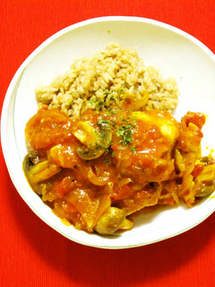 鶏肉のトマト煮込み&紅茶ライス-レシピのメイン写真