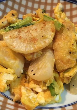 カブと油揚げの玉子炒め☆お弁当にも♪-レシピのメイン写真