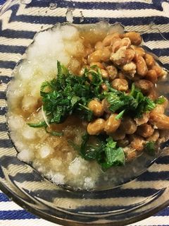 朝食に♪おろしそ納豆-レシピのメイン写真