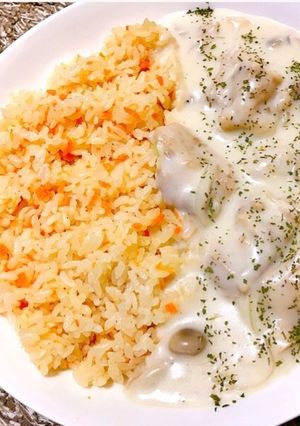 キャロットライスと鶏肉のクリーム煮-レシピのメイン写真