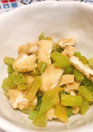お手軽！常備菜☆大根菜と油揚げ炒め☆-レシピのメイン写真
