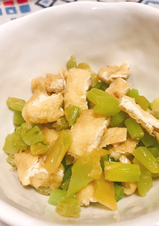 お手軽！常備菜☆大根菜と油揚げ炒め☆-レシピのメイン写真