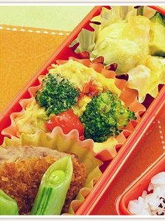 お弁当に!レンジで作るオープンオムレツ-レシピのメイン写真