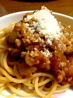 ヘチマのミートソースパスタ-レシピのメイン写真