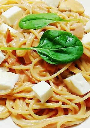 モッツァレラ入❤旨❤トマトクリームパスタ-レシピのメイン写真