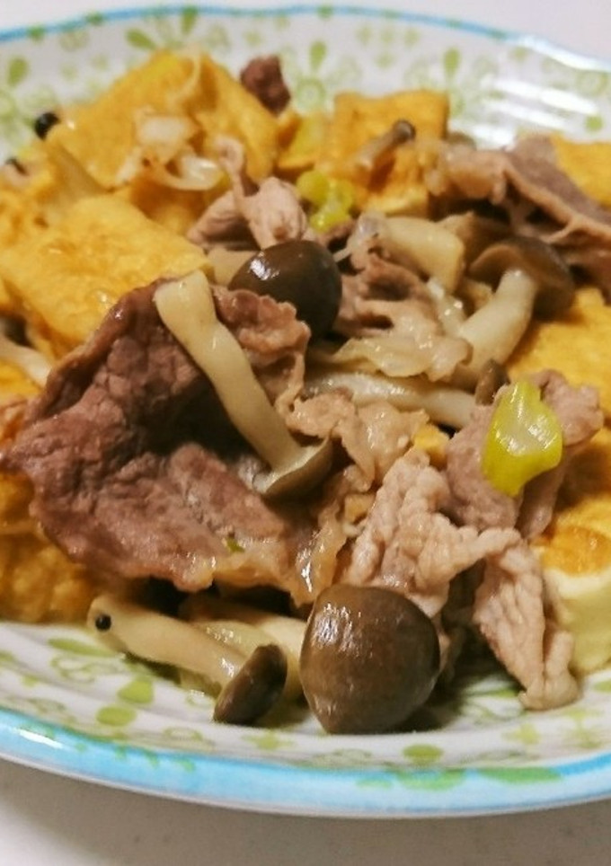 時短・節約！厚揚げと豚肉の簡単炒め-レシピのメイン写真