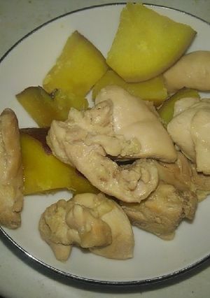 鶏肉とさつまいもの天つゆ煮-レシピのメイン写真
