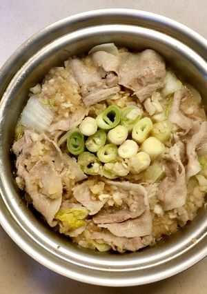 大根こぶおろしで、スタンディングねぎ鍋２-レシピのメイン写真