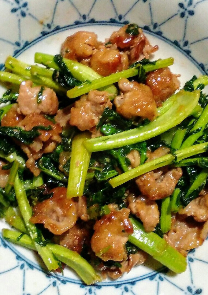 コロコロお肉と大根葉の和風炒め★-レシピのメイン写真