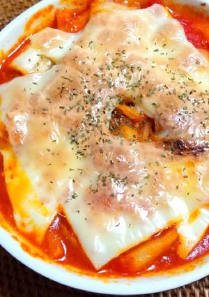 トマト・キムチのうどんドリア-レシピのメイン写真