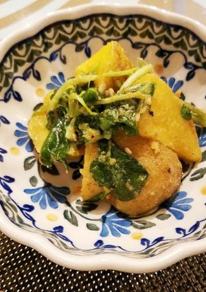 じゃが芋とクレソンのきな胡麻バター♪-レシピのメイン写真