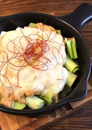 即席おつまみ♡長葱のツナ味噌チーズ焼き-レシピのメイン写真