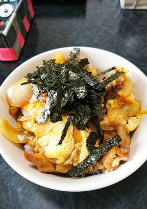 簡単☆缶詰の焼き鳥を使って親子丼風♪-レシピのメイン写真