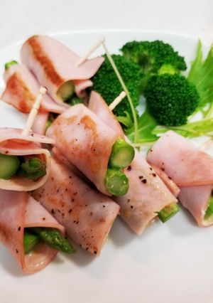 アスパラのガチロースハム巻き-レシピのメイン写真