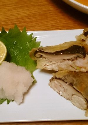 しいたけの肉詰め天-レシピのメイン写真