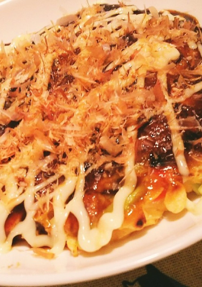 白菜と挽き肉のお好み焼き！-レシピのメイン写真