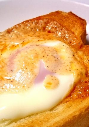 朝らく♪半熟卵のこんがりトースト-レシピのメイン写真