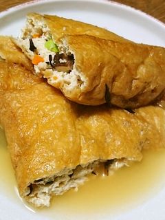三角油揚げの巾着煮-レシピのメイン写真
