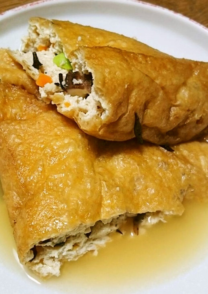 三角油揚げの巾着煮-レシピのメイン写真