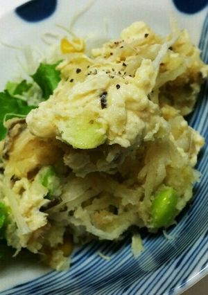 さつまいで枝豆と塩昆布のﾎﾟﾃﾄｻﾗﾀﾞ-レシピのメイン写真