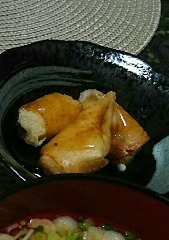 ジーマミー豆腐の揚げ出し♪春巻き-レシピのメイン写真