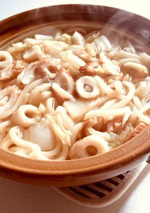土鍋で簡単！白菜とちくわのおうどん♡-レシピのメイン写真