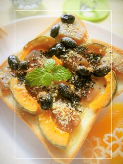 羊羹・南瓜・黒豆 ほっこりトースト-レシピのメイン写真