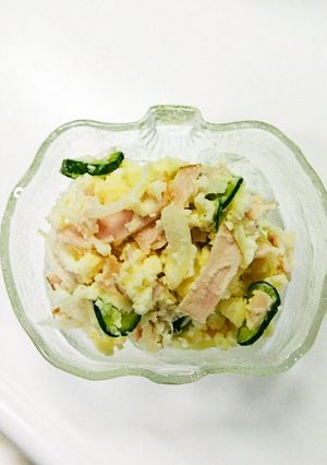 ハムたっぷりポテトサラダ-レシピのメイン写真