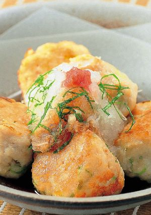 れんこん団子の落とし焼き-レシピのメイン写真