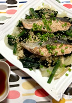 歯周病予防にも！簡単！鮭のレンジ蒸し-レシピのメイン写真