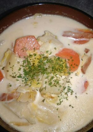 野菜たっぷりほっこりコンソメミルクスープ-レシピのメイン写真