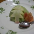 グリーンブランマンジェ簡単リンゴ甘煮添え