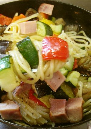 最速のコンビニの冷凍グリル野菜のパスタ-レシピのメイン写真
