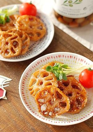 シャキもち～♡レンコンの胡麻照り焼き-レシピのメイン写真