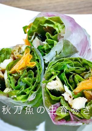 秋刀魚のアイリオオーリオで生春巻き-レシピのメイン写真
