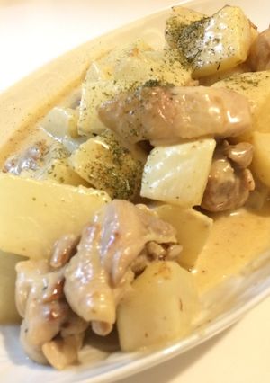 残った生クリームで☆かぶ☆鶏肉☆長いも煮-レシピのメイン写真