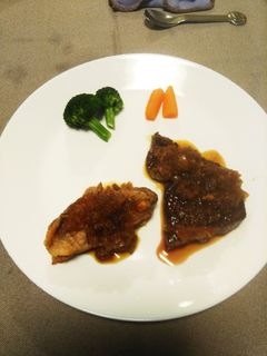 チキンとビーフステーキ-レシピのメイン写真