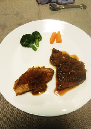 チキンとビーフステーキ-レシピのメイン写真