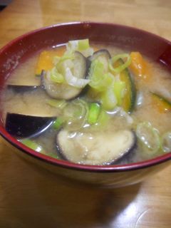 なすとかぼちゃの味噌汁-レシピのメイン写真