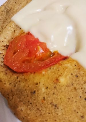 トマトのお食事パンケーキ-レシピのメイン写真